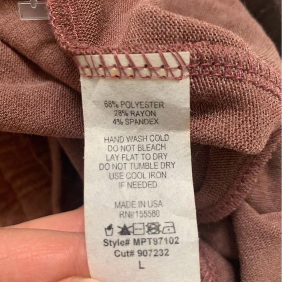 ANTHRO Super soft sweatpants / joggers in clay color w/ black, Size L, Maronie - Picture 6 of 8